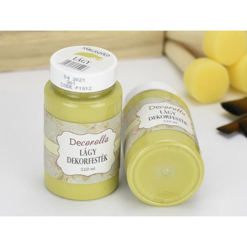 Decorolla lágy dekorfesték 110ml sárgászöld