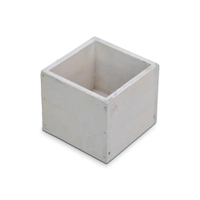 Dekoláda fehér kocka 9x9cm magasság 8 cm