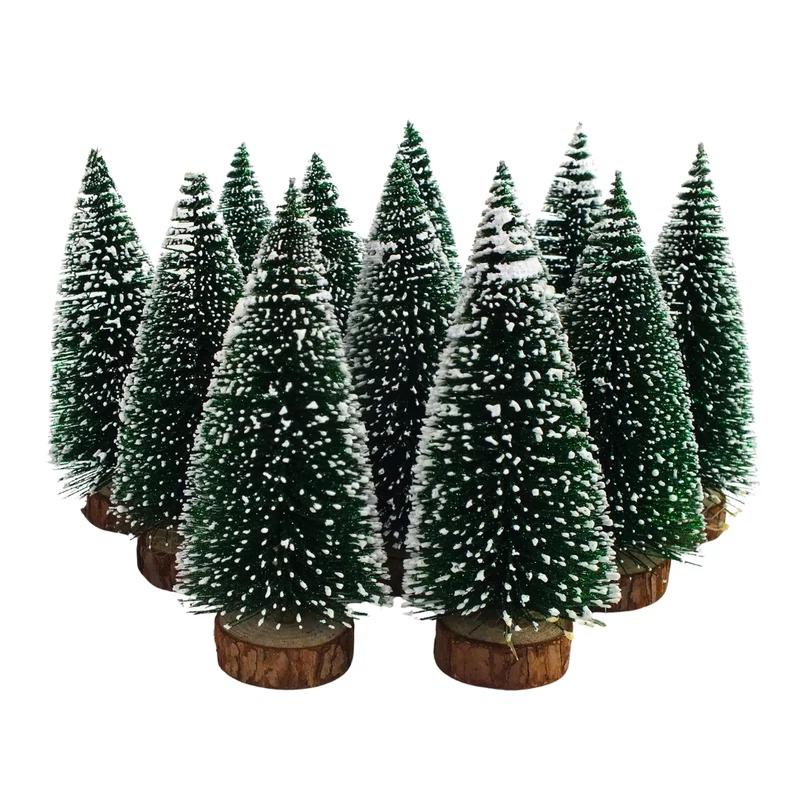 Dekor fenyőfa zöld 15cm 1db