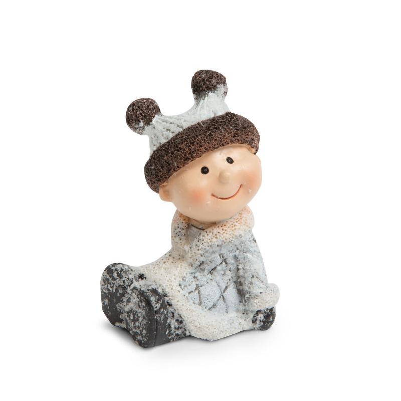 Dekor figura - 5,4 x 4,6 x 8 cm kisfiú