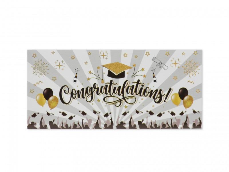 Díszboríték Congratulations ballagási 19x9cm