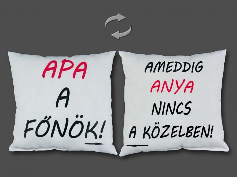 Díszpárna Apa a főnök 27cm