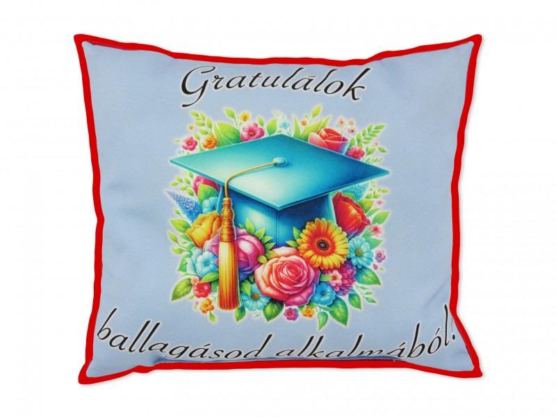 Díszpárna Gratulálok ballagásod alkalmából 30x26cm