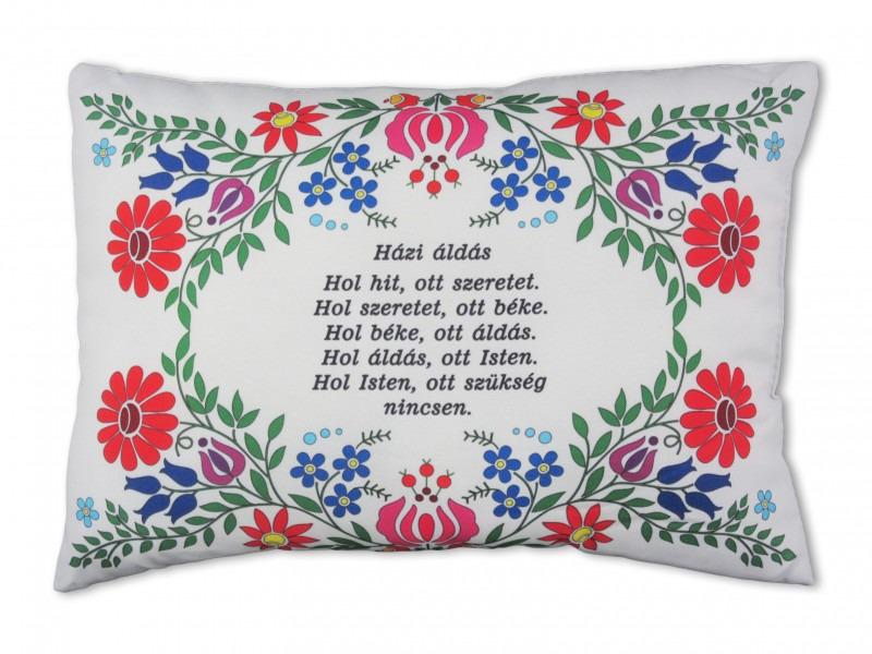 Díszpárna Házi áldás 35x25cm színes