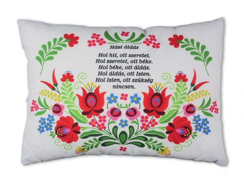 Díszpárna Házi áldás kalocsai 35x25cm