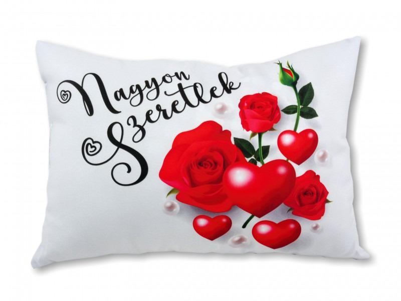 Díszpárna Nagyon Szeretlek 38x10x26 cm