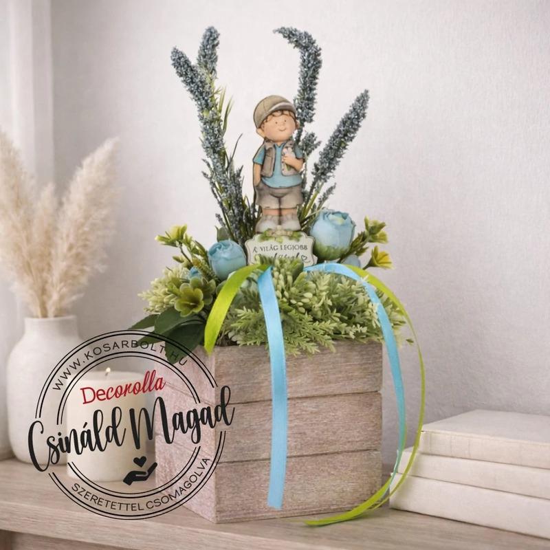 DIY Csináld magad!  - Anyák napja virágbox kisfiúval