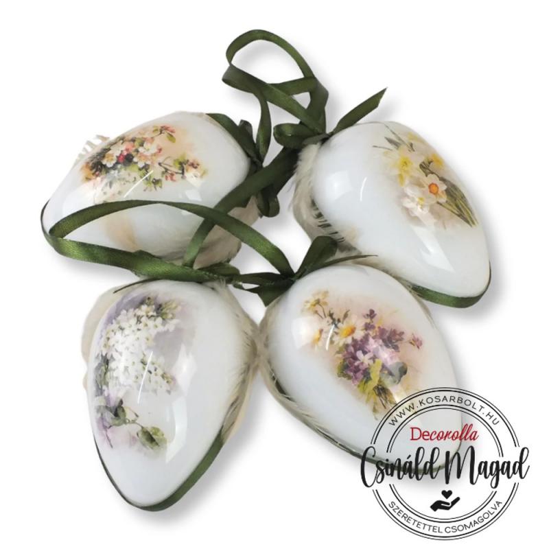 DIY Csináld magad! Csináld magad - DIY műanyag tojás tavaszi virágos 4db