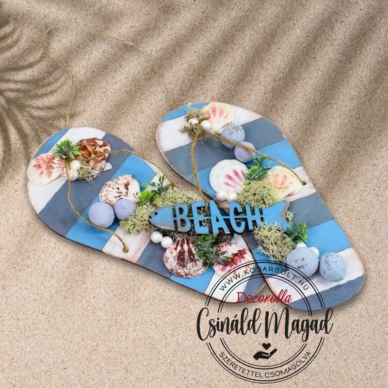 DIY Csináld magad - Strandpapucs BEACH 11x24cm