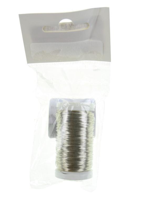 Drót boujon tekercsben sima 100g ezüst