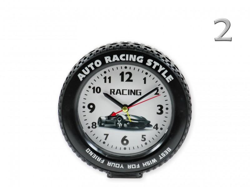 Ébresztőóra kerék 14,5cm 3f fekete sportkocsi