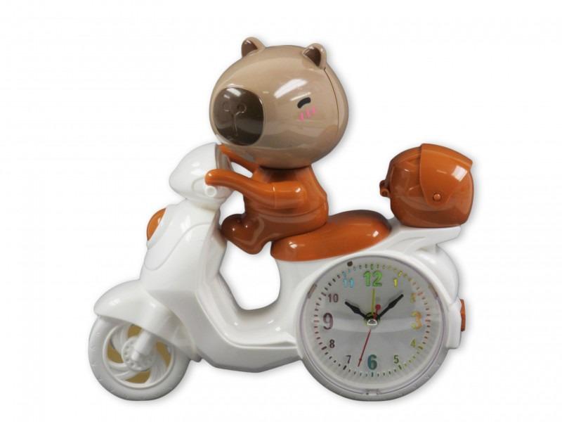 Ébresztőóra mókus motoron 20x19cm