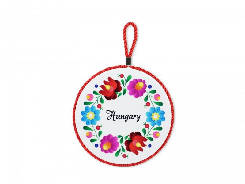 Edényalátét Hungary kerek kalocsai 17x19cm kerámia