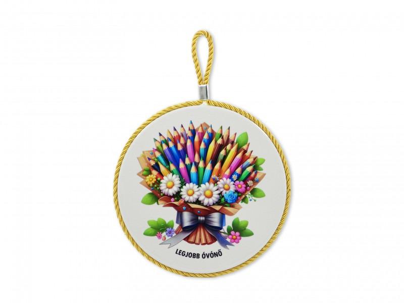 Edényalátét Legjobb Óvónő ceruzacsokor 17x19cm