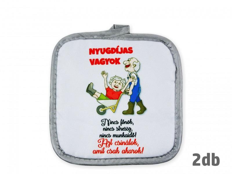 Edényfogó Nyugdíjas vagyok 2db 18cm
