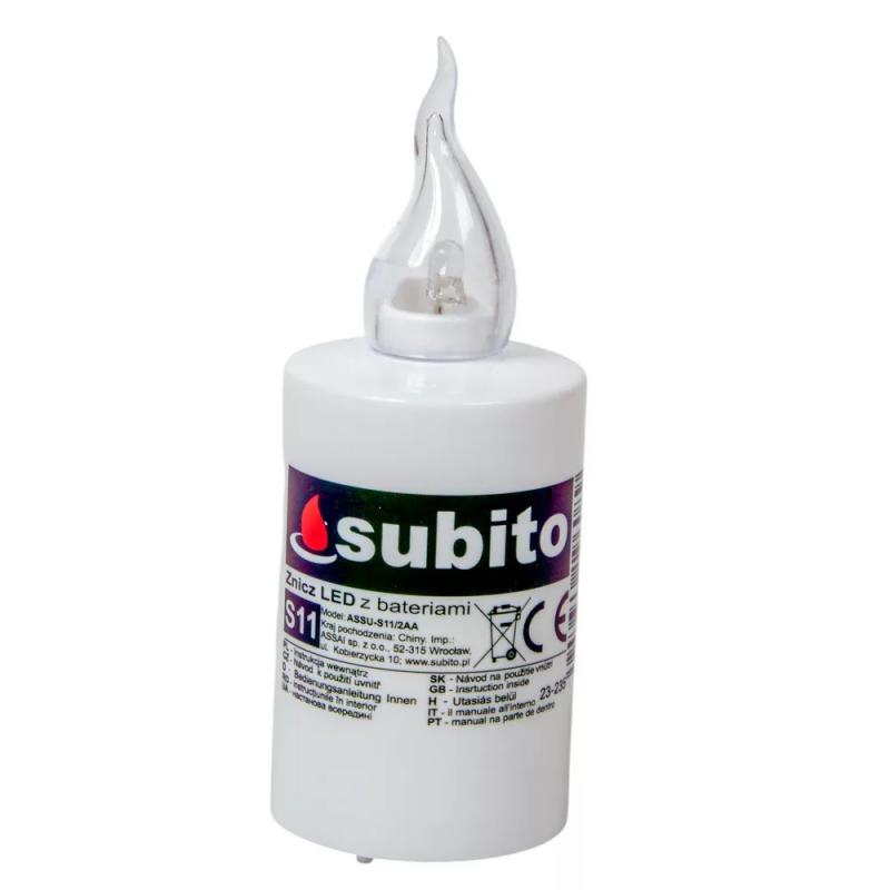 Elektromos mécses betét SUBITO fehér M11cm