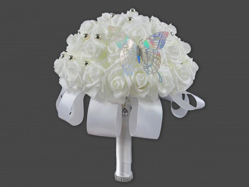 Esküvői rózsacsokkor pillangós 22x28cm