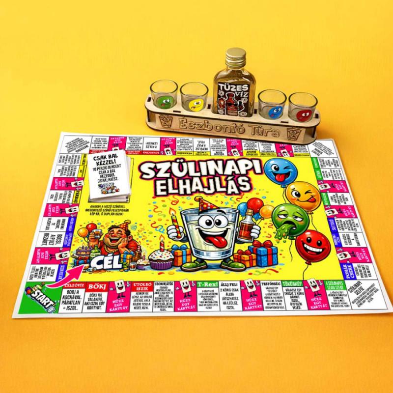 Észbontó Túra - Szülinapi Elhajlás - Vicces Szülinapi Ivós Társasjáték - Születésnapi Ajándék