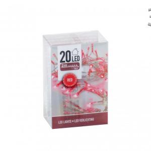 20 LEDes fényfüzér beltéri színes elemes 190+30cm AX9800320 6f