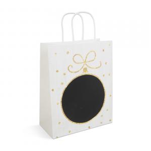 Ajándéktasak - papír, "Kraft" - 265 x 127 x 330 mm - 2 féle választható