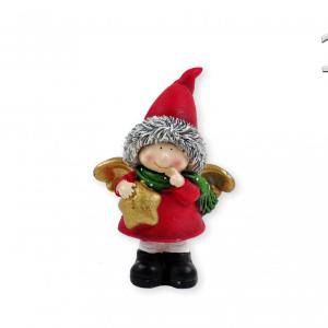 Angyalka piros ruhában 10cm 466660 2f