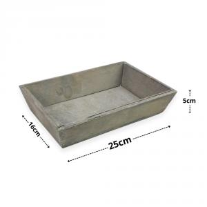 Antik szürke fa tálca közepes 46x16x2,5cm