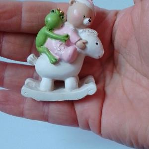 Baby maci rózsaszín+béka hintalón 6 cm