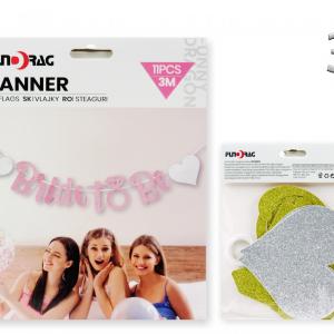 Banner Bride szíves 11db 3m 3 féle színben