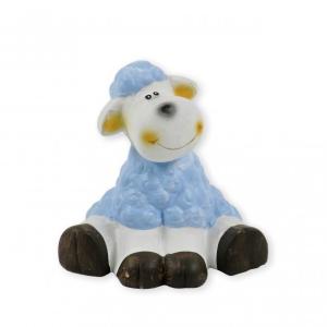 Bárány figura színes 11cm ülő