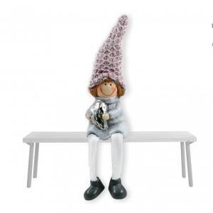 CQ02547 Lógólábú fiú/lány textil sapkában 16cm 2f