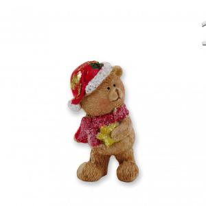 CQ02558 Karácsonyi maci figura 8,5cm 2f