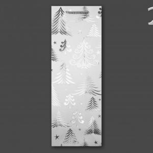 CQ05789 Karácsonyi italos dísztasak fehér 12x8x36cm 4f