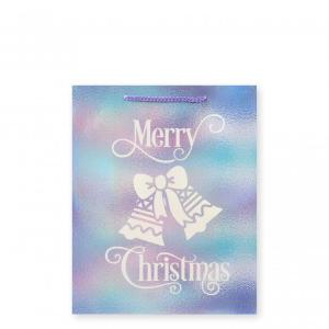 CQ05809 Karácsonyi dísztasak fényes közép 18x10x23cm 4f