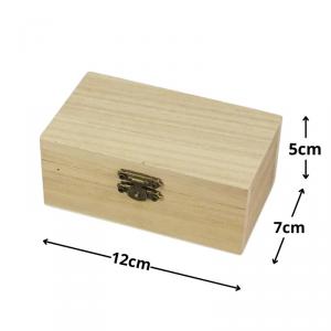 Csatos natúr fadoboz 12x7cmx5cm