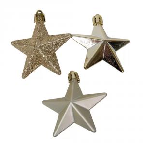 Csillag dísz műa. pezsgő 8cm 8db-os