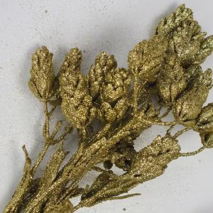 Csillámos komló csokor arany 1db