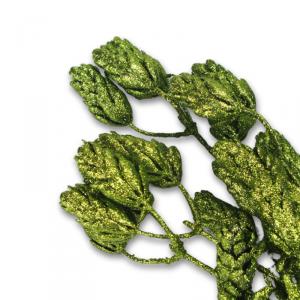 Csillámos komló csokor zöld 1db