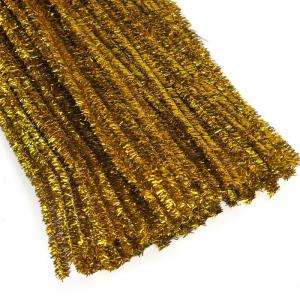 Csillámos zsenília drót - arany 100db/cs