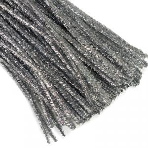 Csillámos zsenília drót - ezüst 100db/cs