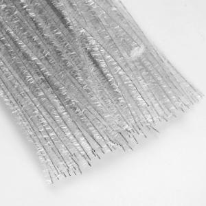 Csillámos zsenília drót - fehér 100db/cs