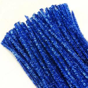 Csillámos zsenília drót - kék 100db/cs