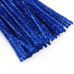Csillámos zsenília drót - kék 100db/cs