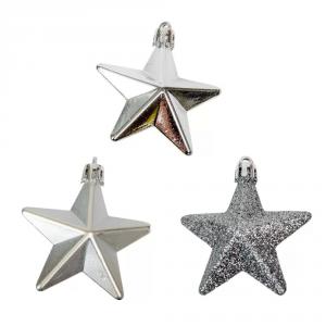 Csillang műanyag ezüst 6,5cm 8db-os