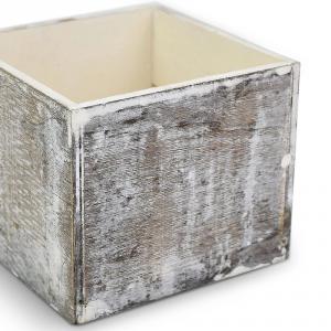 Dekoláda szürkésbarna koptatott kocka 13x13cm