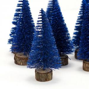Dekor fenyőfa királykék – 10 cm 1 db