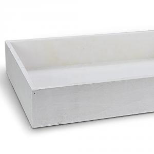 Dekotál fehér 30x20cmx5 cm