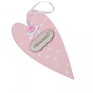 Díszített szív Óvónéninek Táblával rózsaszín