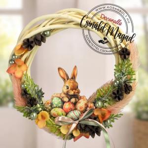 DIY Csináld magad!  Boho nyuszis kopogtató 20cm