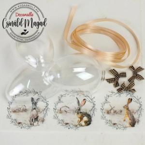 DIY Csináld magad! Csináld magad - DIY műanyag tojás nyuszi mintával 3db