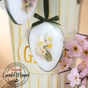 DIY Csináld magad! Csináld magad - DIY műanyag tojás tavaszi virágos 4db